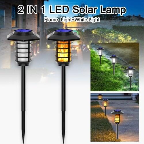 LED Waterproof Flickering Flame Solar Torch Light Outdoor Landscape Decoration Garden Lawn Lamp for Courtyard Balcony