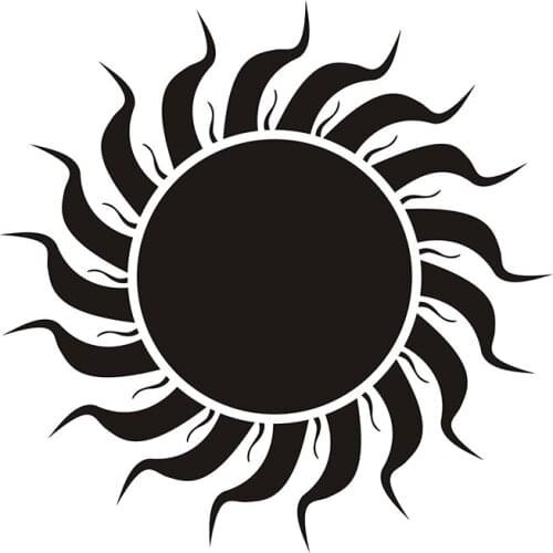 On Sale Yoga Wall Decal Vinyl Sticker Sun Moon Cloud Mandala Fire East Vinyl Wall Decal Home Decor Wall Sticker 56x56cm