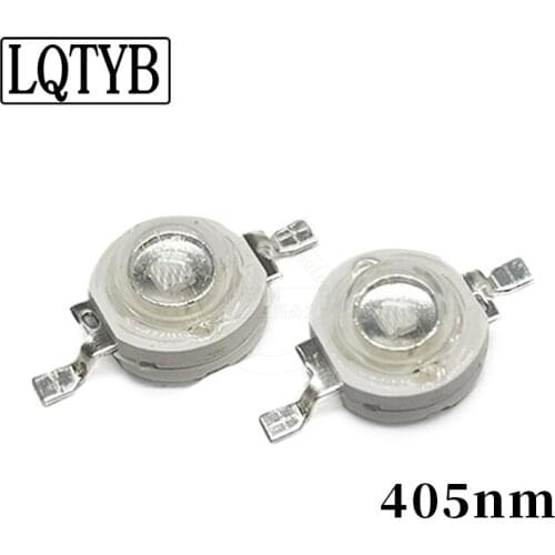 High-power imitation lumens violet ultraviolet 3W ultraviolet LED lamp beads 400-410nm currency detector / catalyze plant growth