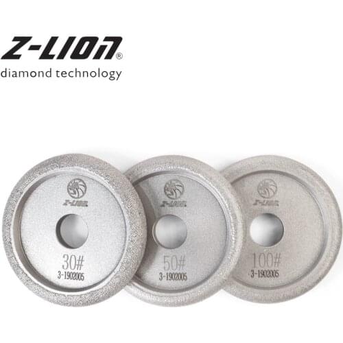 Z-LEAP 4 Inch Vacuum Brazed Diamond Profile Wheel Wet Dry Use Diamond Disc For Marble Granite Stone Abrasive Tools Hole 22.23mm