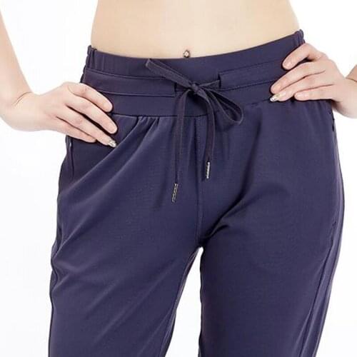 Women workout Sport Joggers Pants Women Drawstring Fitness Jogger Butter Soft Leggings with two side pockets Full length