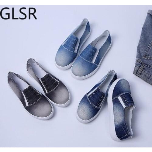 2021Womens Flat Shoes Fashionable Womens Casual Shoes Comfortable Denim Cnvas Shoes Lovers Casual Flat Shoes Sneakers Women