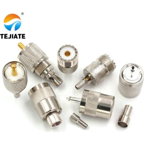 1PCS Tuner Connector UHF Male Header UHFJ-1.5-3-5-7 RG6/8/58/142/316 Opening Type Adapter Inner Hole