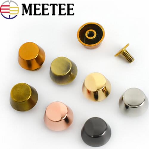 10/20pcs 8mm Rivet Screw for Bags Hardware Handbag Decorative Studs Nail Rivets Metal Buckles Snap Hook Leather Craft