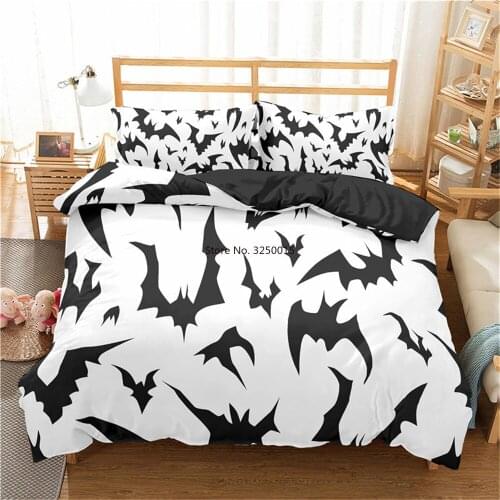 2-3 Pcs Bedding Sets Duvet Cover Pillowcase Home Textiles Luxury Bedding Set Bat Comforter Single Twin King Queen Full Size
