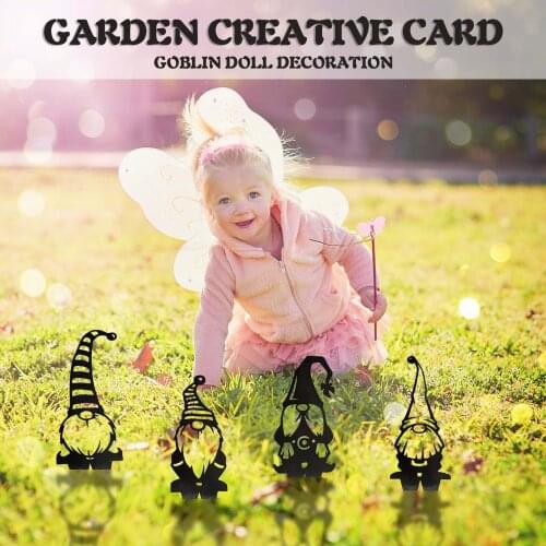 4Pcs Steel Branch Gnomes Decoration Cute Standing Silhouette For Garden Yard Outdoor Sculpture Easter Lawn Home Yard Decor