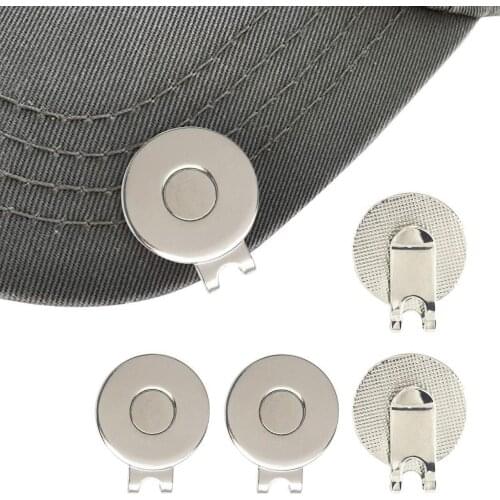 4Pcs Golf Hat Clip 25mm Magnetic Alloy Golf Cap Clip Holder Golf Marker Professional Golf Training Aids Accessories