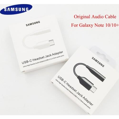 SAMSUNG Type-C to 3.5mm AUX Headphones Adapter For Galaxy NOTE 10 Plus Pro S20+ S20 Ultra A90 A80 A60 A8S Earphone Audio cable
