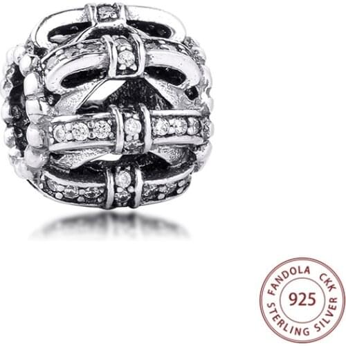 Authentic 925 Sterling Silver Metal Beads Shimmering Sentiments Charms for Bracelet DIY Jewelry Making Accessories bijoux femme