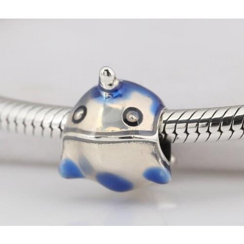 Authentic S925 Bead Narwhal Charm fit Lady Bracelet Bangle Girl Birthday Gift
