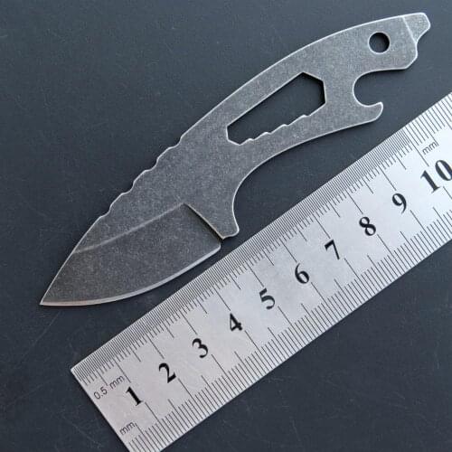 EF120 Fixed Blade Straight Knife Bottle Opener D2 Stone Wash Steel Handle Camping Survival Outdoor Tools Xmas Gift