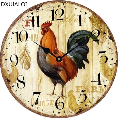 European retro wall clock cock wall clock variety mute living room bedroom wall clock home decoration accessories