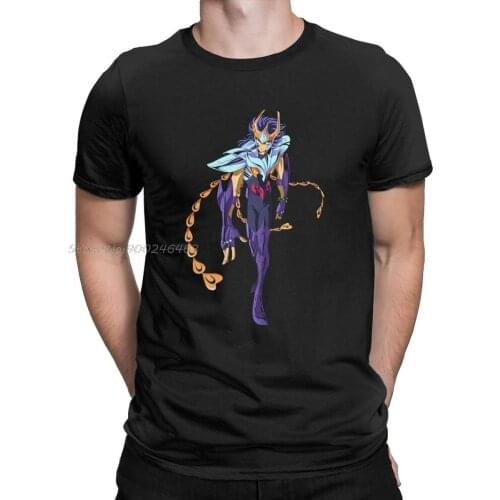 Creative Phoenix TShirt Men Cotton T Shirt Knights of the Zodiac Saint Seiya 90s Anime Short Sleeve Tee Shirt Present Tops