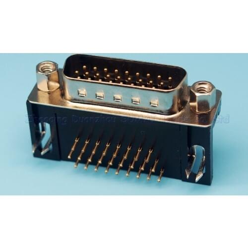 5PCS HDR26 male plug Connector 26P DB26 bend pin three rows 90 degree