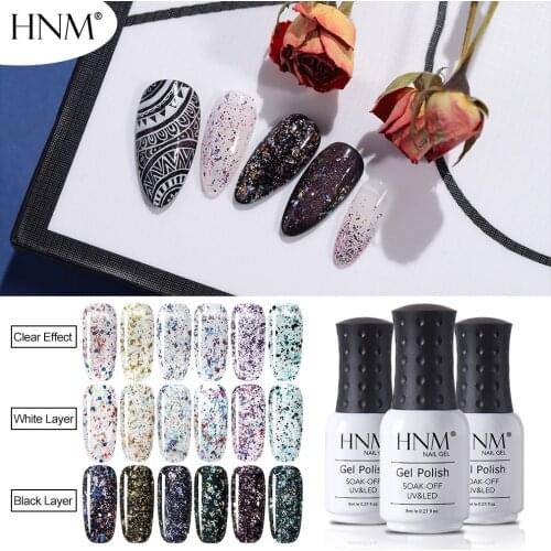 HNM Firework Show Gel Nail Polish 8ml Painting Semi Permanent Soak Off Gel UV and LED Lamp Enamel Lacquer Varnish GelLak