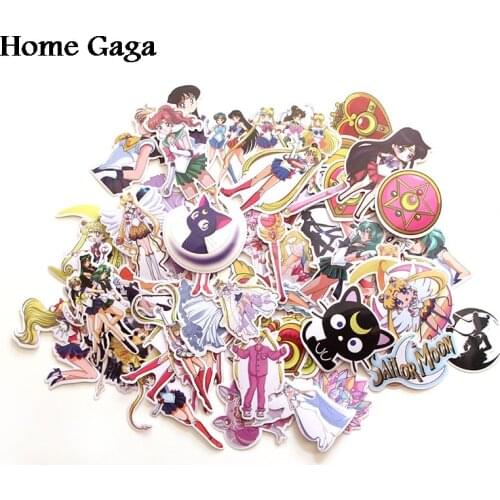 Homegaga 56pcs cartoon 90s Art print home decor wall notebook luggage laptop bicycle scrapbooking album decal stickers D1339