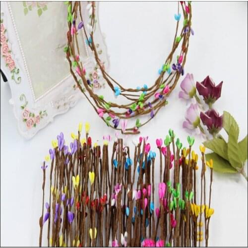 10pc 40cm Artificial Wreath Small Berry Rattan Flower Garland Material DIY Craft Headband Decor Accessories