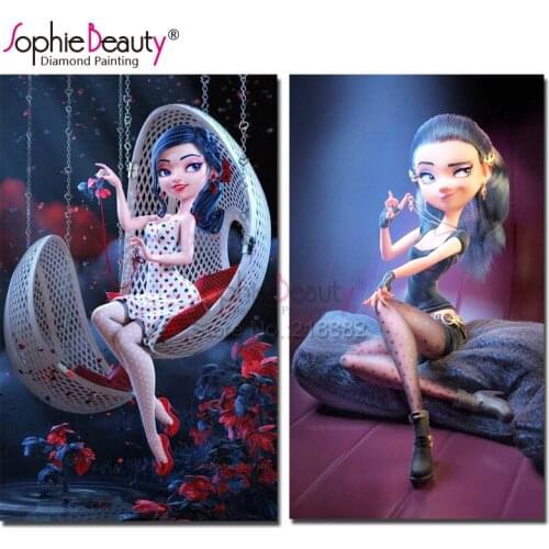 Sophie Beauty Diy Diamond Painting Needlework Diamond Embroidery Modern girl Full Dimond Mosaic Cross Stitch Room DecorationC195