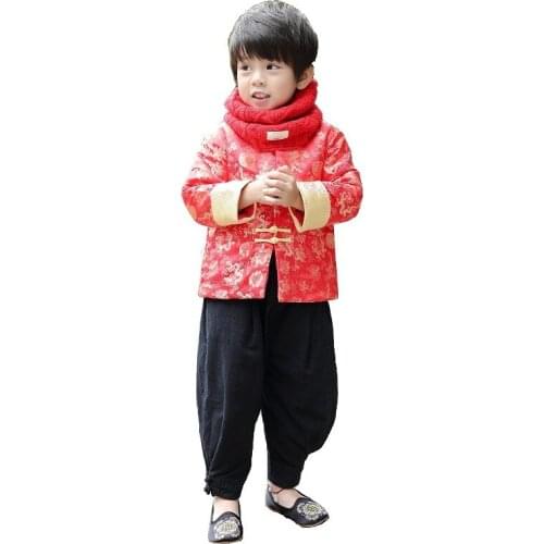 China Dress Children Tang Coat Baby Boys Clothes Dragon Party Costumes Boy Jackets Festival Garment Gown Kids Outfits Outerwear
