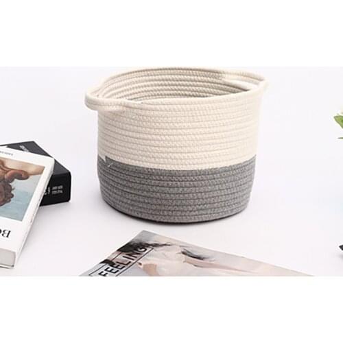 Storage Basket Toy Cotton Thread Hand-Woven Baskets Snacks Sundries Bathroom Cosmetics Dog Cats Pets Home Products Accessories
