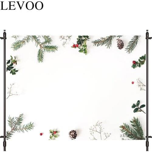 LEVOO photography background christmas Pine branch gift Pinecone newborn prop fabric photography backdrop photocall photobooth