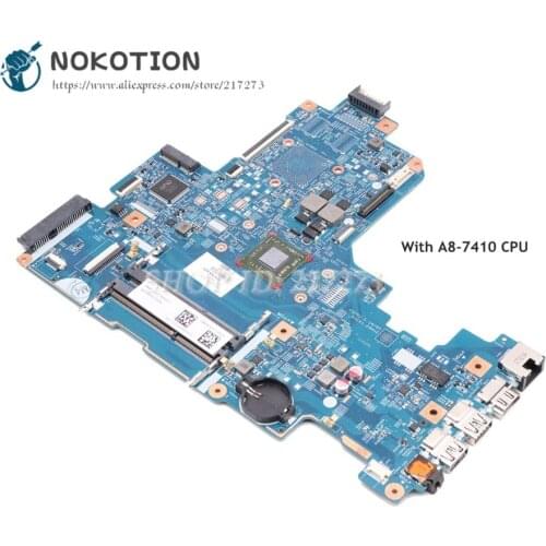 NOKOTION For HP 17-Y Laptop Motherboard A8-7410 CPU DDR3 448.08G02.0011 856765-601 856765-001 MAIN BOARD