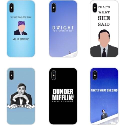 Soft Transparent Case Covers For Samsung Galaxy A3 A5 A7 A9 A8 Star A6 Plus 2018 2015 2016 2017 The office tv show What She Said