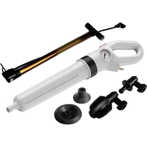 Toilet High Air Pressure Inflator Plunger Pump Kits Tool Pneumatic Dredger