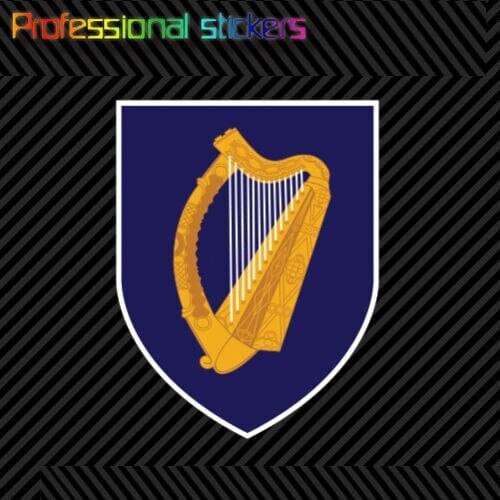 Irish Coat of Arms Sticker Decal Self Adhesive Vinyl Ireland Flag IRL IE Stickers for Cars, Bicycles, Laptops, Motos