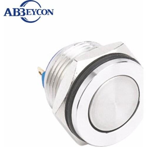 16174 16mm flat head momenatry function flat lens push button switch