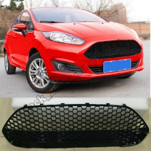 Fit for Ford Fiesta 2014 2015 2016 Black Honeycomb front grille vent 1pcs/set
