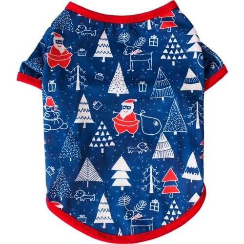 Christmas Printed T-shirt for dogs clothes for small dogs Clothing for cats puppy clothes for breeds dogs Clothes for yorkies