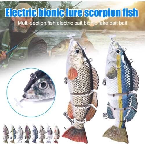 Fishing Lure For Bass Multi Swimbaits Slow Sinking Hard Lure Bait 4 Segments Minnow Trout Hard Crankbait Treble Hooks