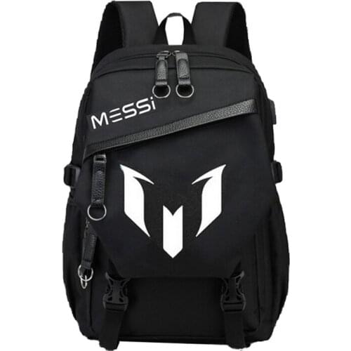 Backpacks USB Charge School Bags for Teenagers Boys Luminous Large Capacity Nylon Black Student Bag High Schoolbag