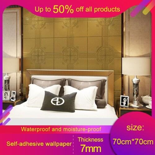 Self-adhesive Wall Stickers 3d Foam Living Room Background Bedroom Decoration Stickers Soundproof Waterproof Wallpaper Stickers