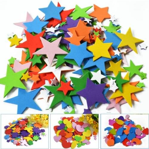 T-N 3D Self Adhesive Flower EVA Foam Wall Sticker with Glue Children Kids DIY Cartoon Decor Crafts Early Learning Education Toys