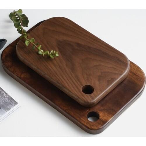 Sushi plate Breakfast Cape Pizza board Black walnut whole wood cutting board Solid wood fruit board chopping board Bread board