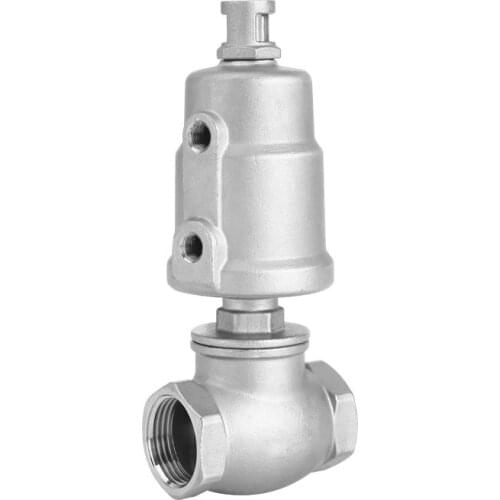 Angle seat valve female thread pneumatic steam Stainless steel 304 head plastic head T-type water valve Cut-off dryer drum valve