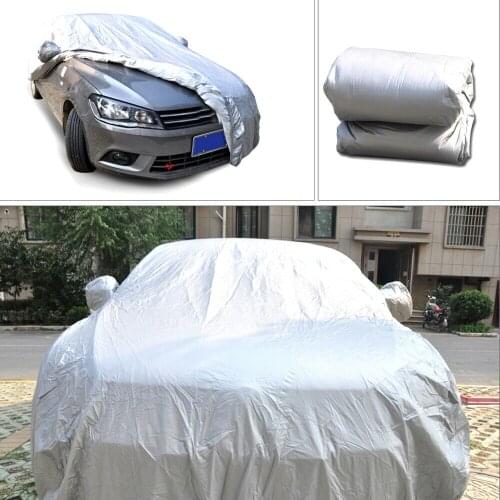 Gray Universal Full Auto Car Covers for SUV Van Truck WaterProof In Outdoor Dust UV Ray Rain Snow Durable Car Accessories