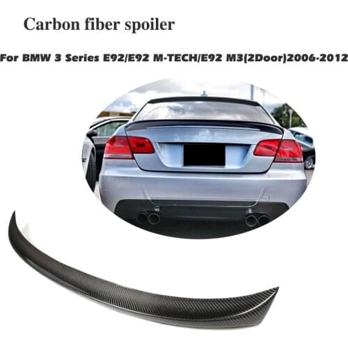 Carbon Fiber Rear Trunk Lip Spoiler Boot Wing For BMW 3 Series E92 Coupe M3 2006-2012 Car Styling