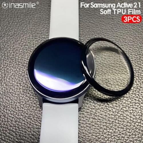 3Pcs Curved Edge Screen protector For samsung Galaxy active 1 2 Soft Protective film For galaxy active 2 40mm 44mm (Not Glass)