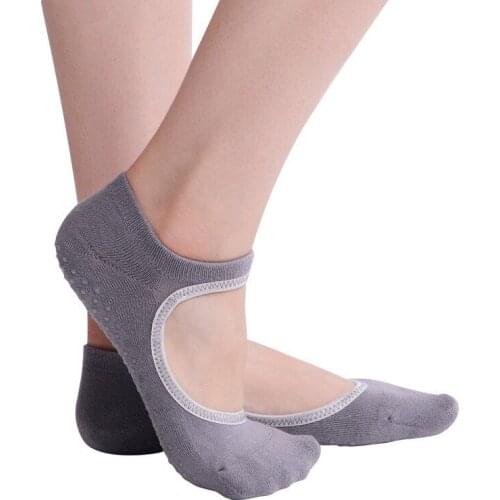 Womens Mary Jane Bella Yoga Socks with Grips Non Slip Ankle Socks