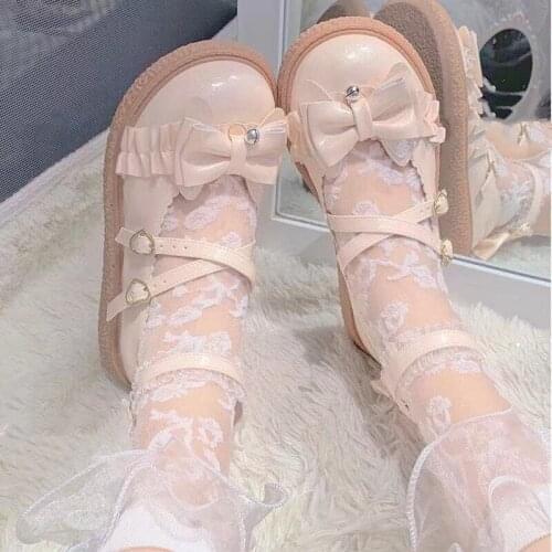 Round Head Pu Leather Kawaii Lolita Shoes Womens Japanese Jk Mary Jane Loli Style Summer Retro Student Anime Cosplay Goth Cute