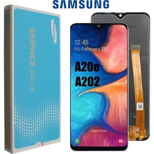 5.8'' Incell LCD For Samsung Galaxy A20e A202 A202F A202DS LCD Display Touch Screen Digitizer Assembly A20e LCD with frame