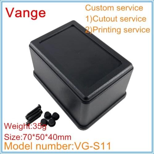 1pcs/lot two color available IP54 ABS plastic enclosures housing for PCB device with cut-out service from shenzhen 70*50*40mm