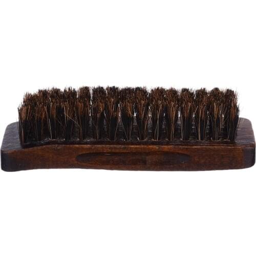 1pc Horse Hair Shoe Brush Polish Natural Leather Real Horse Hair Soft Polishing Tool Boots Shoes Cleaning Brush
