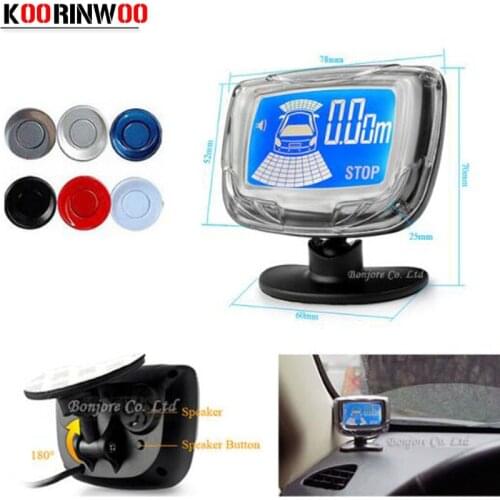 4 Sensors Buzzer LCD Digital Screen Monitor Parking Sensor Kit Display 22mm Car Reverse Radar Parking Assistance System 12V