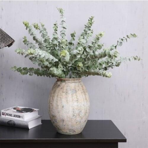 5pcs/lot 70cm Grey Green Eucalyptus Leaf Flower Bouquet DIY Ornament For Wedding Party Decor Home Art Plastic Artificial Plant
