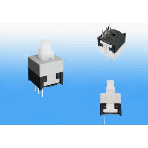 50pcs 3 pins square 8.5*8.5mm self locking switch push button switch DC 12V 0.1A