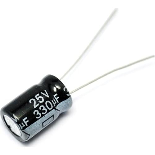 50PCS/LOT Electrolytic Capacitor 25V/330uF 8*12mm 25V 330UF